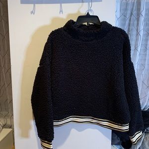 fuzzy black pullover